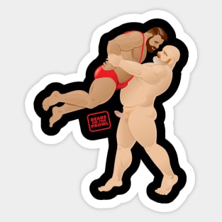 NSFW Wrestling Bears Sticker